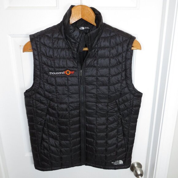 The North Face Thermoball Trekker Vest Black Puffer Full Zip Men’s Small *Logo - Picture 1 of 5